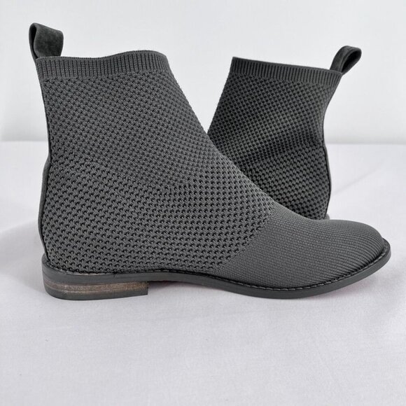 Eileen Fisher Jude Recycled Stretch Knit Bootie Size 6.5 Grey Ankle Boot - Picture 6 of 12